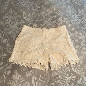 Loft white lace shorts